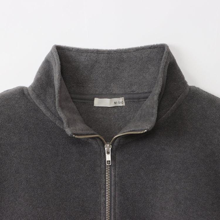 M-SIC/ オーバーサイズ リサイクルポリエステル エコフリース ハーフジップ プルオーバー ユニセックス