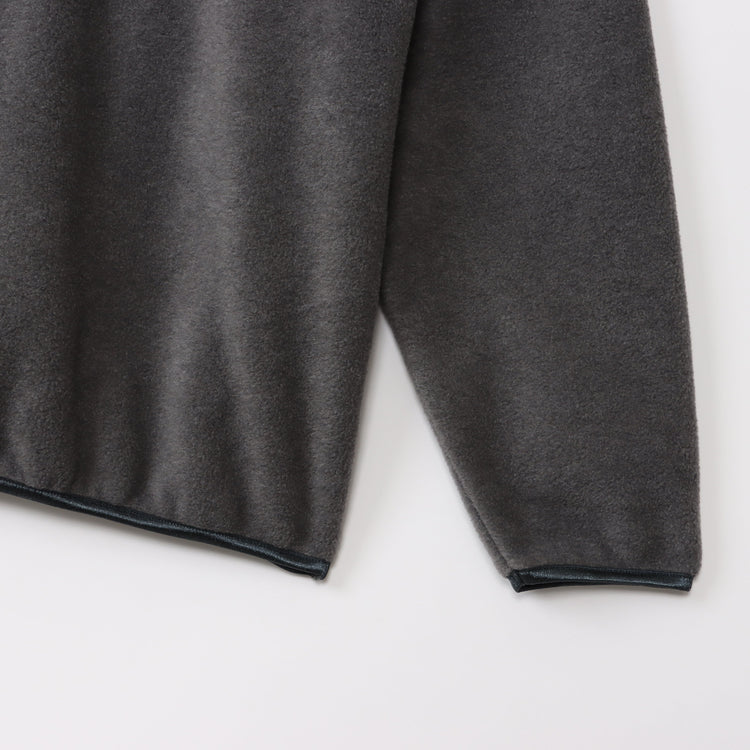 M-SIC/ オーバーサイズ リサイクルポリエステル エコフリース ハーフジップ プルオーバー ユニセックス