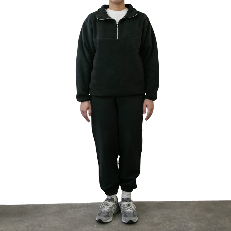 M-SIC/ オーバーサイズ リサイクルポリエステル エコフリース ハーフジップ プルオーバー ユニセックス