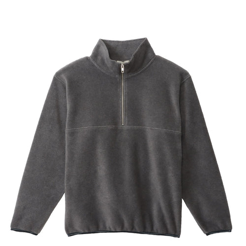 M-SIC/ オーバーサイズ リサイクルポリエステル エコフリース ハーフジップ プルオーバー ユニセックス