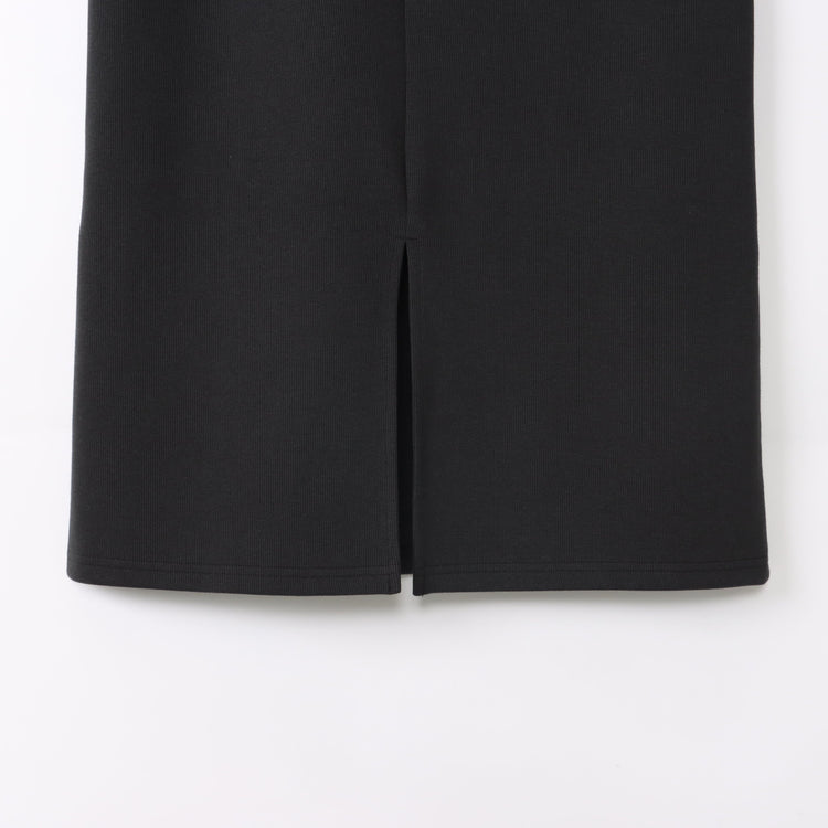 M-SIC/ リブダンボールニット Ｉライン EASY ロングスカート