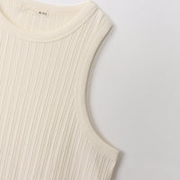 M-SIC/ アイレットテレコ アメリカンスリーブ タンクトップ