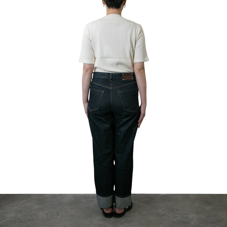 M-SIC/ Eyelet Ribbed Short-Sleeve Pullover