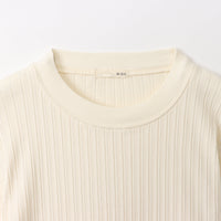 M-SIC/ Eyelet Ribbed Short-Sleeve Pullover