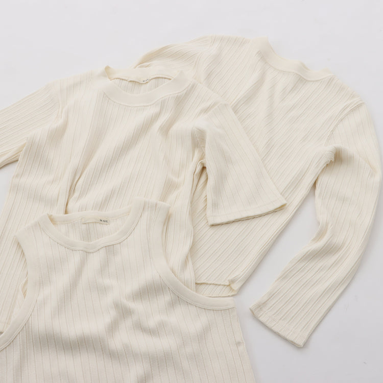 M-SIC/ Eyelet terry short sleeve pullover 