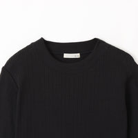 M-SIC/ Eyelet Ribbed Short-Sleeve Pullover