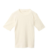 M-SIC/ Eyelet Ribbed Short-Sleeve Pullover