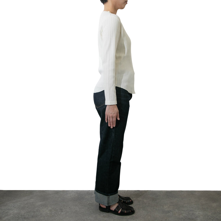 M-SIC/ アイレットテレコ 長袖プルオーバー