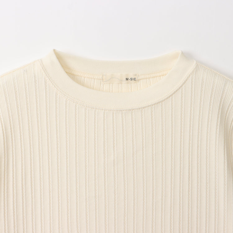 M-SIC/ アイレットテレコ 長袖プルオーバー