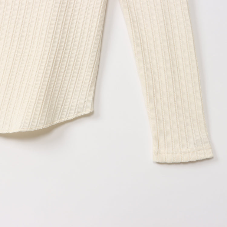 M-SIC/ アイレットテレコ 長袖プルオーバー