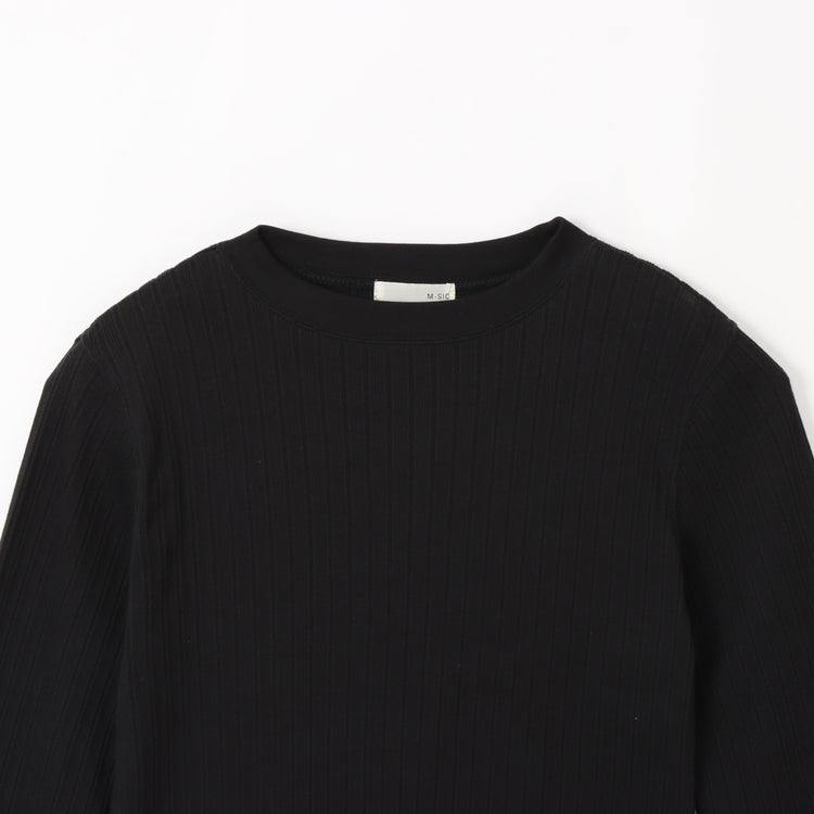 M-SIC/ アイレットテレコ 長袖プルオーバー