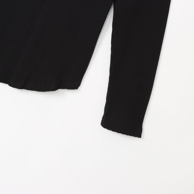 M-SIC/ アイレットテレコ 長袖プルオーバー