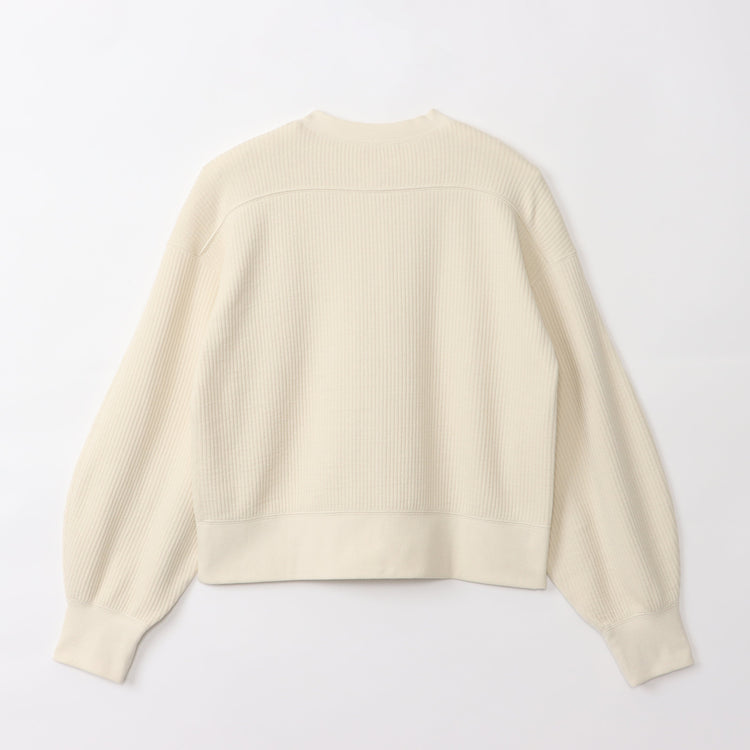 M-SIC/ Rugged Rib Cut and Sew Cardigan Knit Set