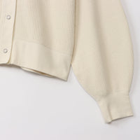M-SIC/ Rugged Rib Cut and Sew Cardigan Knit Set