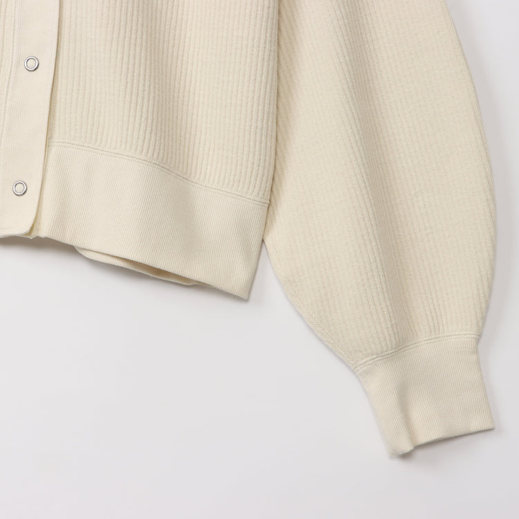 M-SIC/ Rugged Rib Cut and Sew Cardigan Knit Set