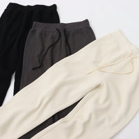 M-SIC/ Rugged Rib Easy Straight Pants Knit Set