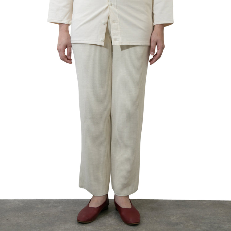 M-SIC/ Rugged Rib Easy Straight Pants Knit Set