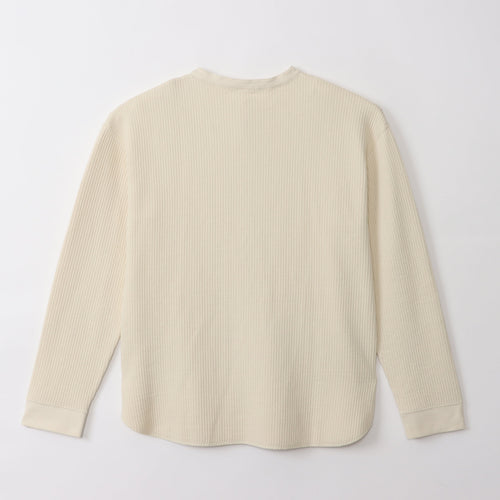 M-SIC/ ラゲットリブ ヘンリーネック プルオーバー カットソー ニットアップ