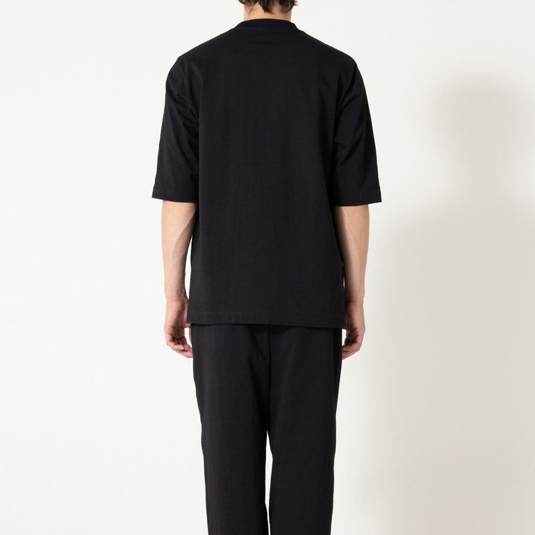 FITFOR/ BASIC MID SLEEVE TEE 202 BLACK
