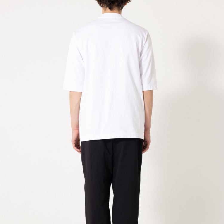 FITFOR/ BASIC MID SLEEVE TEE 202 WHITE