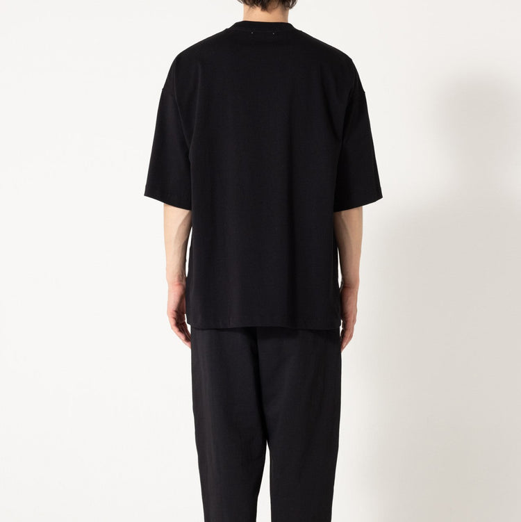 FITFOR/ WIDE BOX HALF SLEEVE TEE 205 BLACK