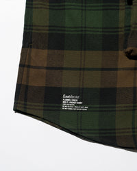 FreshService   FLANNEL CHECK MULTI POCKET SHIRT GREEN