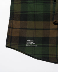 FreshService   FLANNEL CHECK MULTI POCKET SHIRT GREEN