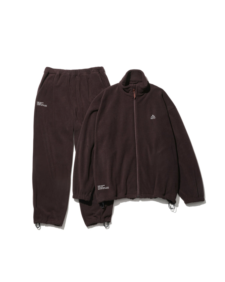 FreshService "ReFresh!Service." FLEECE TRACK SUIT DARK BROWN
