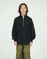 FreshService  HEAVY OZ HALF ZIP PULLOVER BLACK
