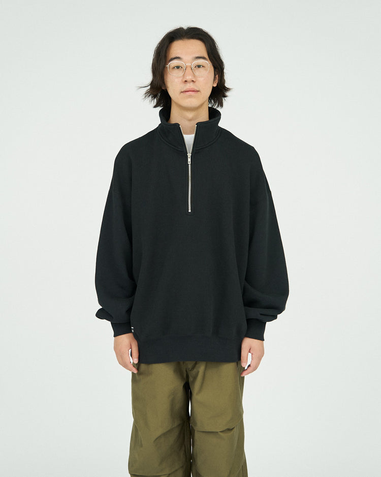 FreshService  HEAVY OZ HALF ZIP PULLOVER BLACK