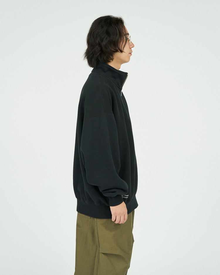 FreshService  HEAVY OZ HALF ZIP PULLOVER BLACK