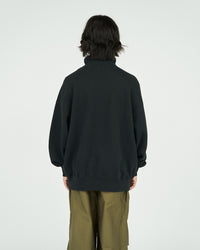 FreshService  HEAVY OZ HALF ZIP PULLOVER BLACK