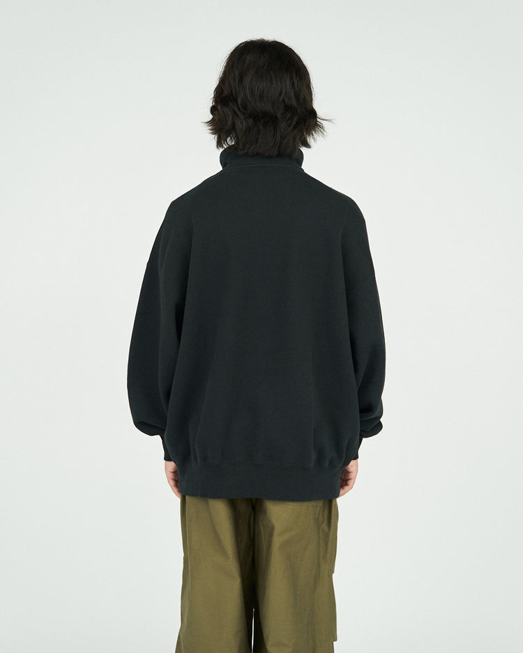 FreshService  HEAVY OZ HALF ZIP PULLOVER BLACK