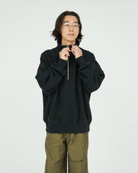 FreshService  HEAVY OZ HALF ZIP PULLOVER BLACK