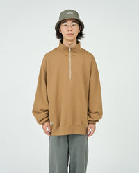 FreshService HEAVY OZ HALF ZIP PULLOVER COYOTE