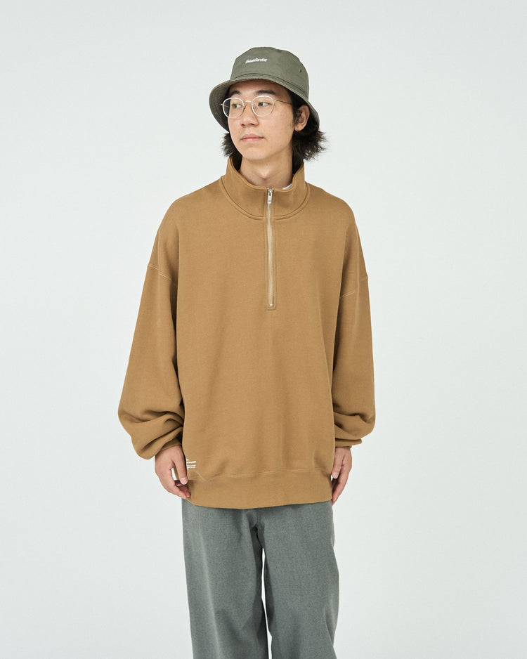FreshService HEAVY OZ HALF ZIP PULLOVER COYOTE
