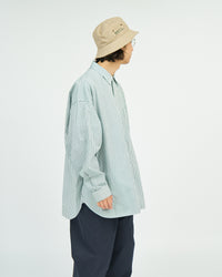 FreshService  CORPORATE UNIFORM L/S SHIRT GREEN STRIPE
