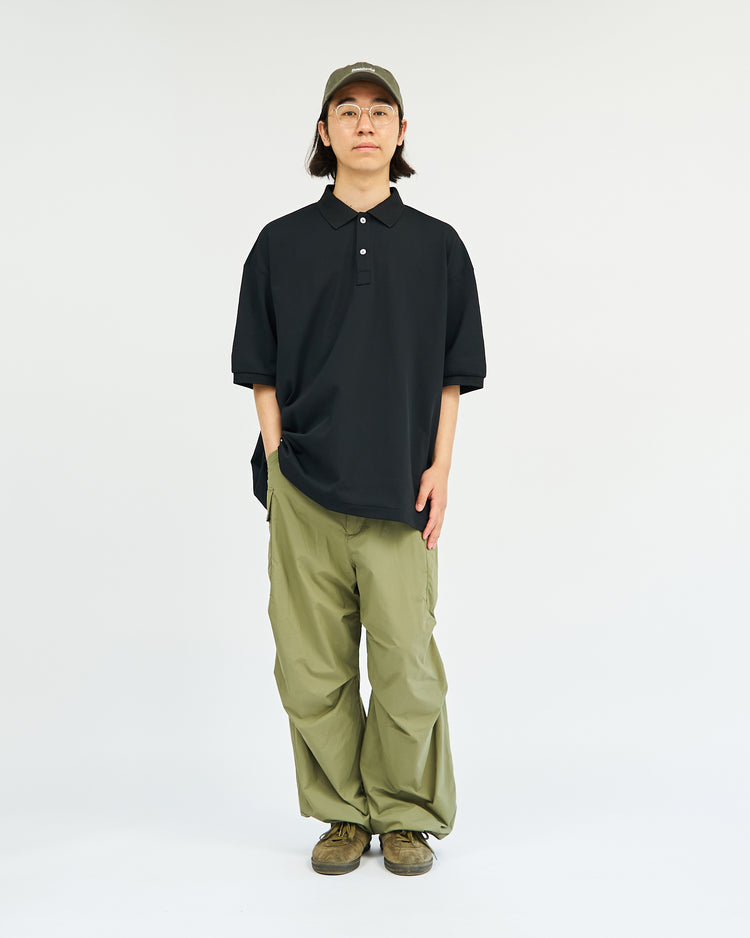 FreshService  DRY PIQUE JERSEY S/S POLO BLACK
