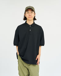 FreshService  DRY PIQUE JERSEY S/S POLO BLACK