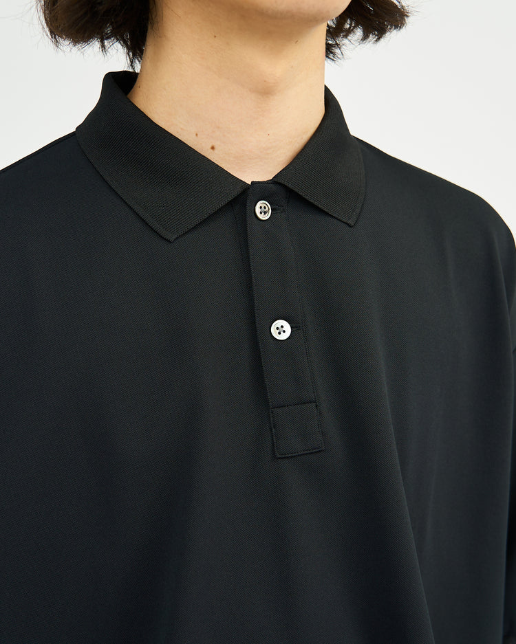 FreshService  DRY PIQUE JERSEY S/S POLO BLACK