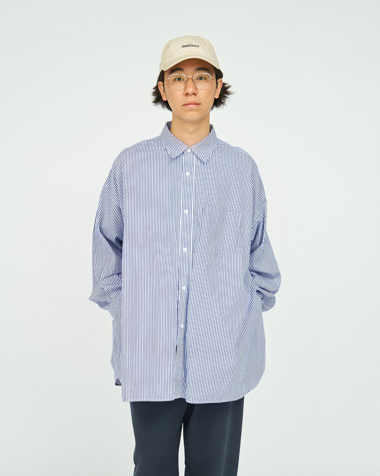 FreshService CORPORATE UNIFORM L/S SHIRT BLUE STRIPE