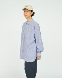 FreshService CORPORATE UNIFORM L/S SHIRT BLUE STRIPE