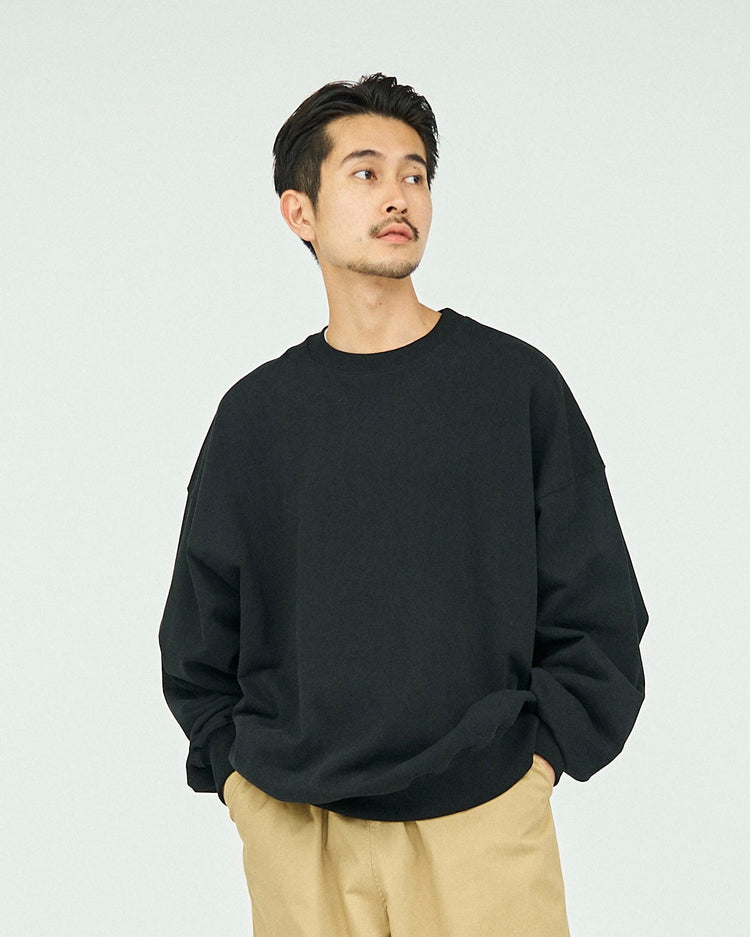 FreshService / LIGHT OZ CREW NECK SWEAT BLACK