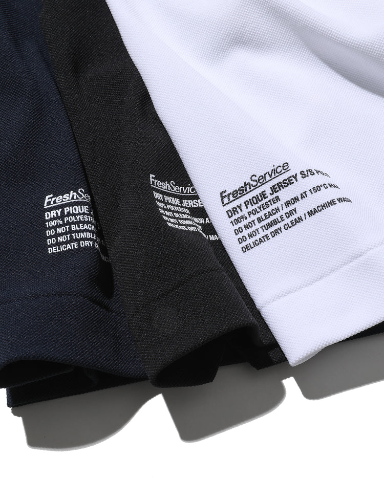 FreshService  DRY PIQUE JERSEY S/S POLO BLACK