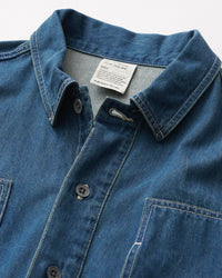 FreshService DENIM PULLOVER SHIRT FADE INDIGO