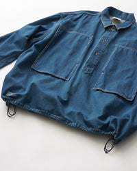 FreshService DENIM PULLOVER SHIRT FADE INDIGO