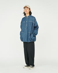 FreshService DENIM PULLOVER SHIRT FADE INDIGO
