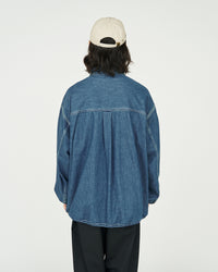 FreshService DENIM PULLOVER SHIRT FADE INDIGO
