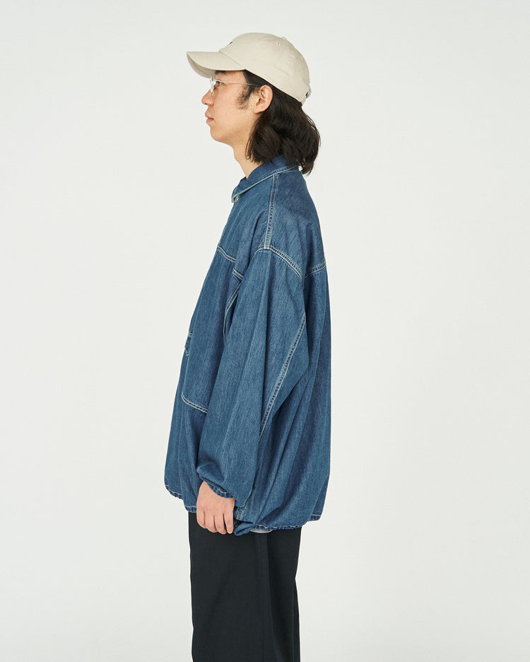 FreshService DENIM PULLOVER SHIRT FADE INDIGO