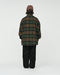 FreshService FLANNEL CHECK MULTI POCKET SHIRT BROWN